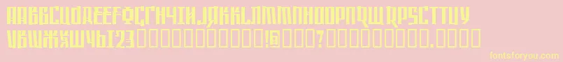 Saffcw Font – Yellow Fonts on Pink Background