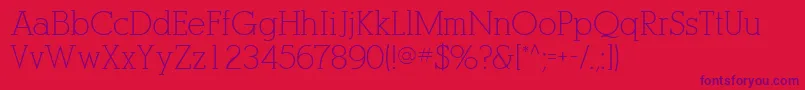 OptasiaSsi Font – Purple Fonts on Red Background