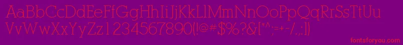 OptasiaSsi Font – Red Fonts on Purple Background