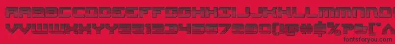 Gearheadchrome Font – Black Fonts on Red Background