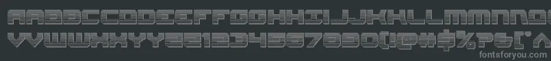 Gearheadchrome Font – Gray Fonts on Black Background