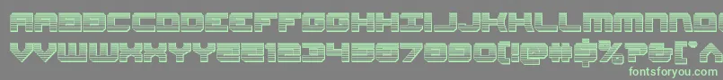 Gearheadchrome-Schriftart – Grüne Schriften auf grauem Hintergrund