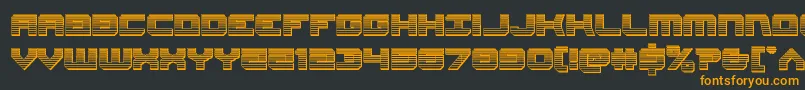 Gearheadchrome Font – Orange Fonts on Black Background