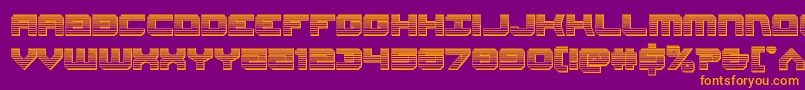 Gearheadchrome Font – Orange Fonts on Purple Background