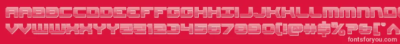 Gearheadchrome-Schriftart – Rosa Schriften auf rotem Hintergrund