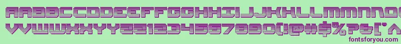 Gearheadchrome Font – Purple Fonts on Green Background