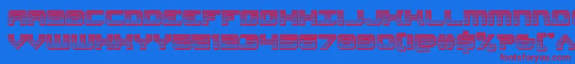 Gearheadchrome Font – Red Fonts on Blue Background