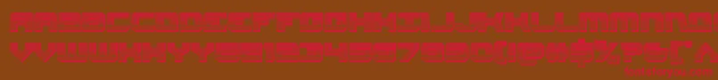 Gearheadchrome-Schriftart – Rote Schriften auf braunem Hintergrund