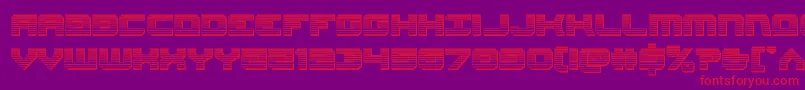 Gearheadchrome Font – Red Fonts on Purple Background