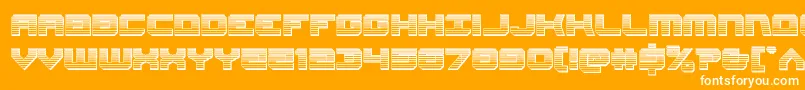 Gearheadchrome Font – White Fonts on Orange Background