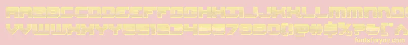 Gearheadchrome Font – Yellow Fonts on Pink Background