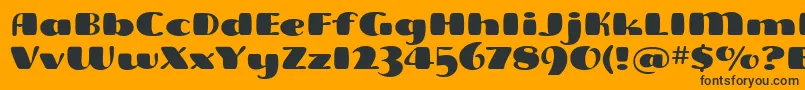 FreddoitcTt Font – Black Fonts on Orange Background
