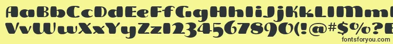 FreddoitcTt Font – Black Fonts on Yellow Background