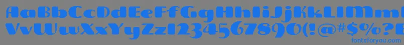 フォントFreddoitcTt – 灰色の背景に青い文字