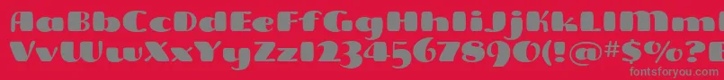 FreddoitcTt Font – Gray Fonts on Red Background