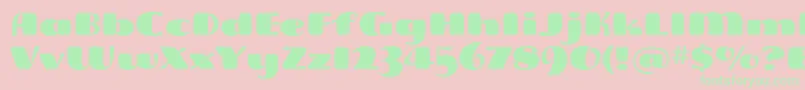 FreddoitcTt-fontti – vihreät fontit vaaleanpunaisella taustalla