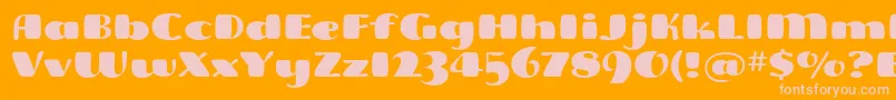 FreddoitcTt-Schriftart – Rosa Schriften auf orangefarbenem Hintergrund