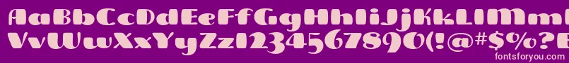 FreddoitcTt-fontti – vaaleanpunaiset fontit violetilla taustalla