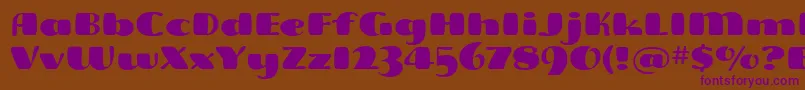 FreddoitcTt Font – Purple Fonts on Brown Background