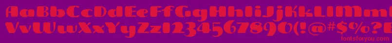 FreddoitcTt Font – Red Fonts on Purple Background