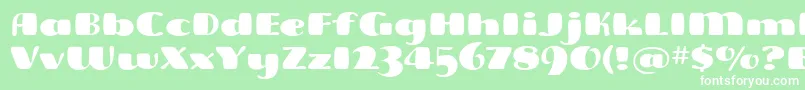 FreddoitcTt Font – White Fonts on Green Background
