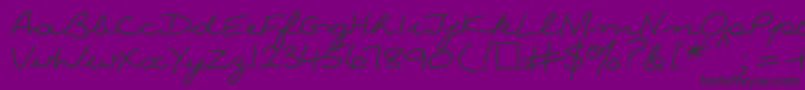 Ninactt-Schriftart – Schwarze Schriften auf violettem Hintergrund