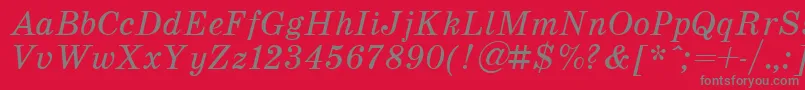 fuente SchoolItalic.001.001 – Fuentes Grises Sobre Fondo Rojo