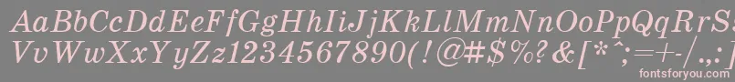 SchoolItalic.001.001-Schriftart – Rosa Schriften auf grauem Hintergrund