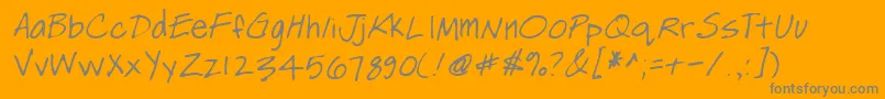 Lehn256 Font – Gray Fonts on Orange Background