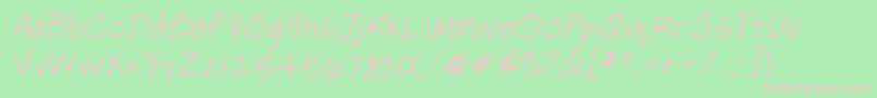 Lehn256 Font – Pink Fonts on Green Background