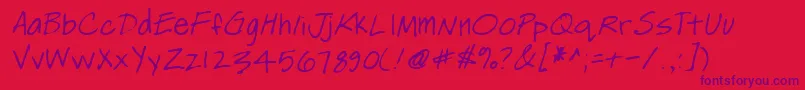 Lehn256 Font – Purple Fonts on Red Background
