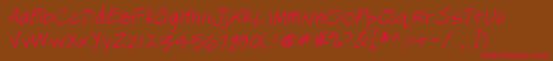 Lehn256 Font – Red Fonts on Brown Background