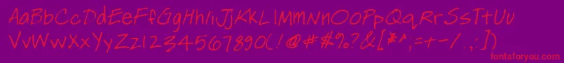 Lehn256 Font – Red Fonts on Purple Background