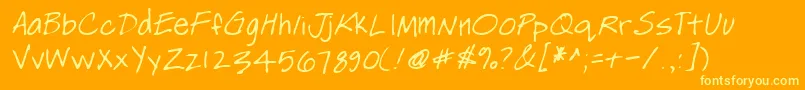 Lehn256 Font – Yellow Fonts on Orange Background