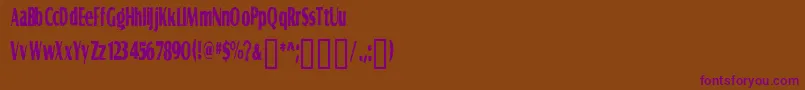 Gravs Font – Purple Fonts on Brown Background