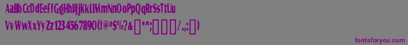フォントGravs – 紫色のフォント、灰色の背景