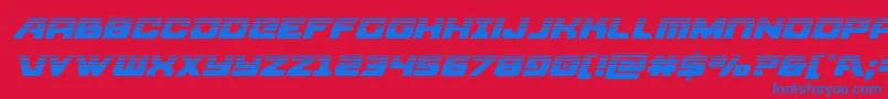 Шрифт Aircruiserhalfital – синие шрифты на красном фоне