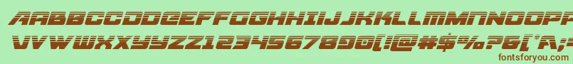 Aircruiserhalfital-fontti – ruskeat fontit vihreällä taustalla