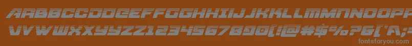 Шрифт Aircruiserhalfital – серые шрифты на коричневом фоне