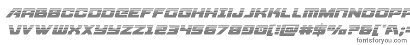 Aircruiserhalfital-fontti – harmaat kirjasimet valkoisella taustalla