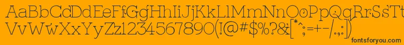 fuente KingthingsSerifiqueUltraLight – Fuentes Negras Sobre Fondo Naranja