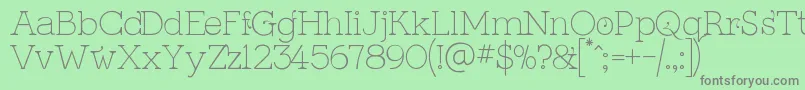 KingthingsSerifiqueUltraLight Font – Gray Fonts on Green Background