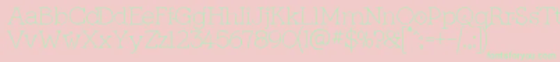 KingthingsSerifiqueUltraLight Font – Green Fonts on Pink Background