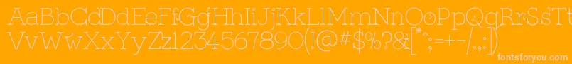 fuente KingthingsSerifiqueUltraLight – Fuentes Rosadas Sobre Fondo Naranja