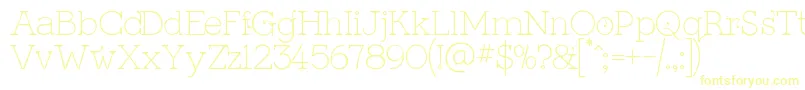 KingthingsSerifiqueUltraLight-Schriftart – Gelbe Schriften