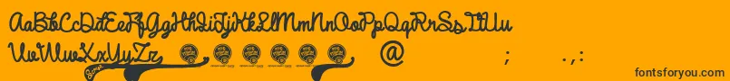 fuente DhfBroffontScript – Fuentes Negras Sobre Fondo Naranja