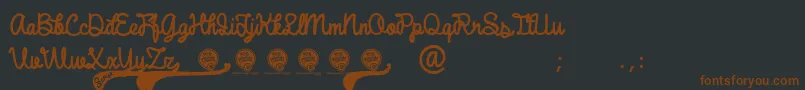 fuente DhfBroffontScript – Fuentes Marrones Sobre Fondo Negro