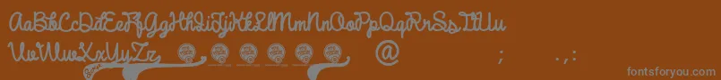 fuente DhfBroffontScript – Fuentes Grises Sobre Fondo Marrón