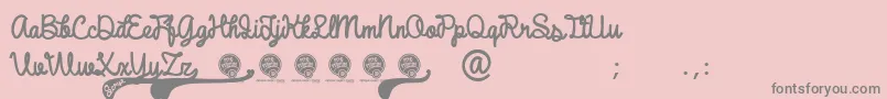 fuente DhfBroffontScript – Fuentes Grises Sobre Fondo Rosa