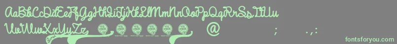 Шрифт DhfBroffontScript – зелёные шрифты на сером фоне